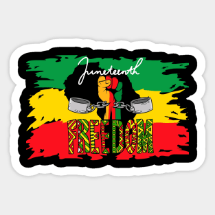 Free-ish Juneteenth Celebrating Black Freedom 1865 Africans Sticker